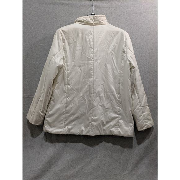 Marcona Jacket Women's XL White Full Zip Solid Double Lining Windbreaker Jacket - Picture 8 of 9
